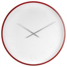 KARLSSON WALL CLOCK MR WHITE LARGE Ø 51 - white with wooden rim