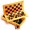 WOODEN FOLDING CHESS SET, king size 60mm