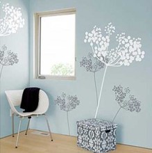 BLIK WALL DECALS, Artist Ilan Dei, Motiv ANISE, Colours Graphite and Snow used together