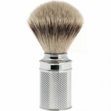 MUHLE shaving brush M89, siver tip badger hair, chrome handle