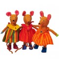 GIRL MOUSE by BAREFOOT TOYS - Medium Size (21 cm) - Various Colours (only one toy animal is part of the offer)
