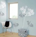 BLIK WALL DECALS, Artist Ilan Dei, Motiv ANISE, Colours Graphite and Snow used together