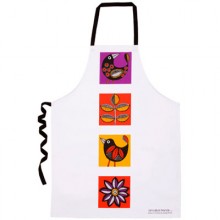 ANNABEL TRENDS apron RETRO BIRDS RED