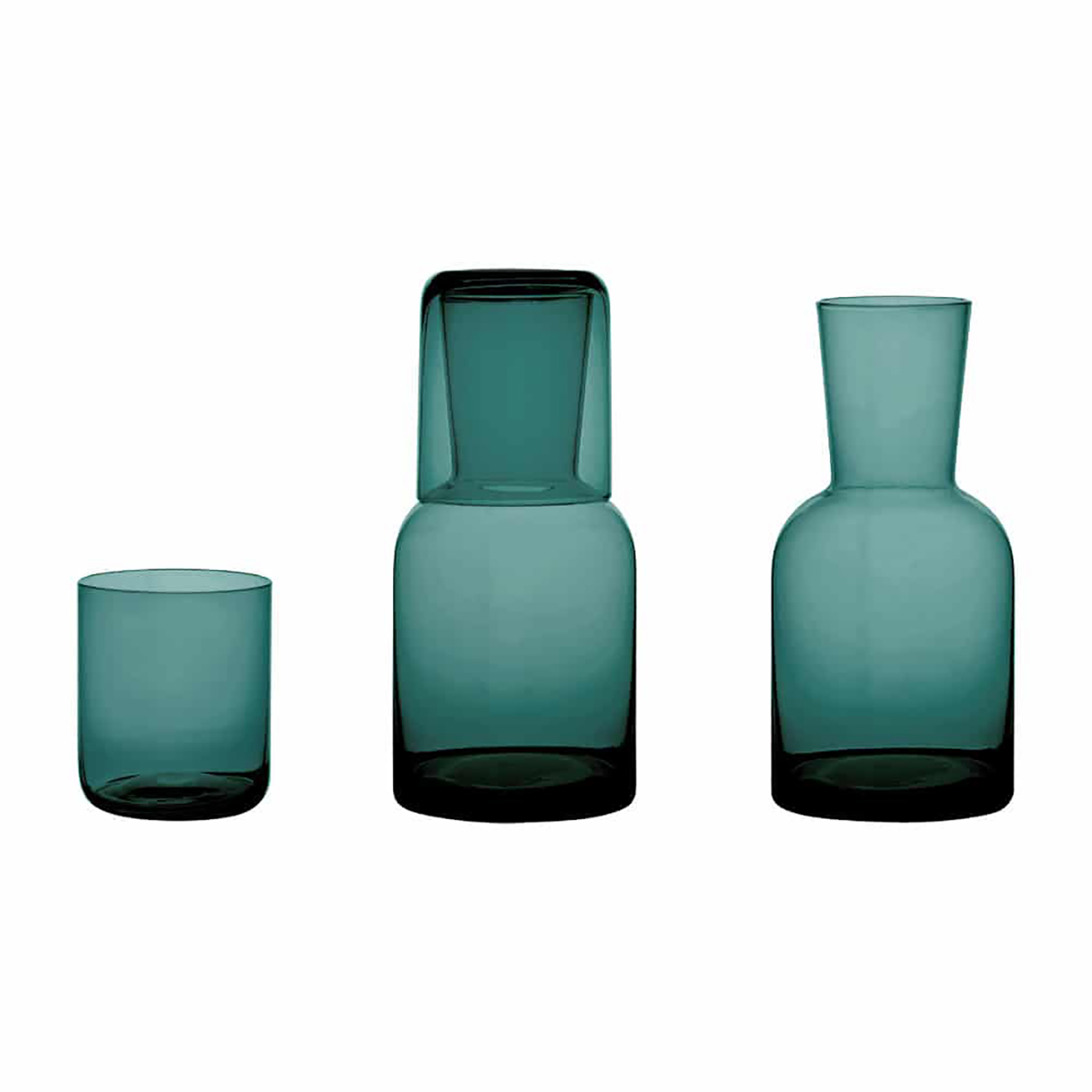 Teal carafe and tumbler set by Annabel Trends