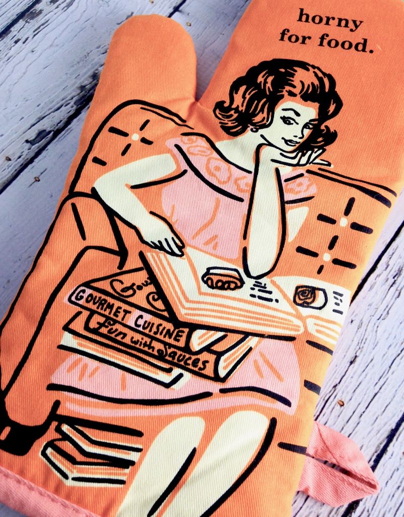 https://www.thedesigngiftshop.com/blue-q-quirky-oven-mitt-horny-for-food/
